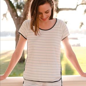 Lake pajamas Pima short set in marine size small